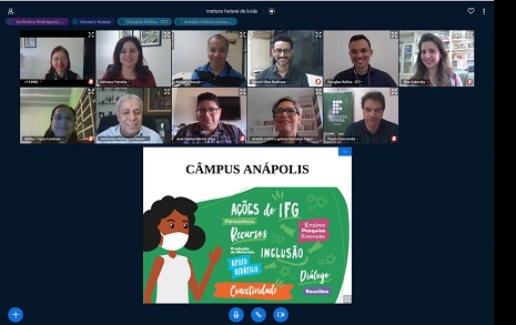 Gestores do IFG em reunião virtual com a comunidade do Câmpus Anápolis
